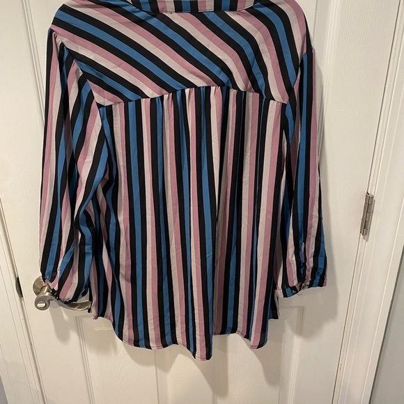 Torrid Long Sleeve Striped Blouse - Picture 5 of 6